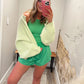 The Cardigan Shawl - Lime