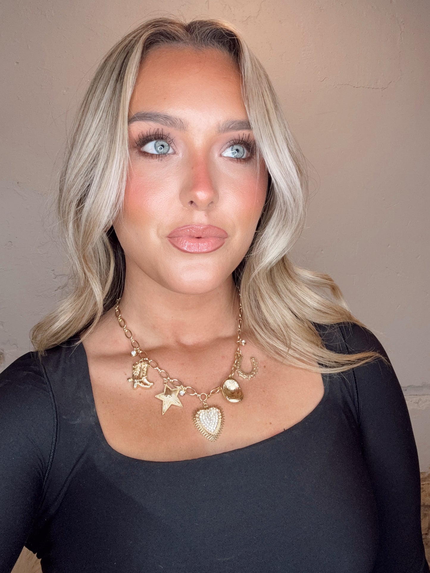 Boot Scoot Charm Necklace - Gold