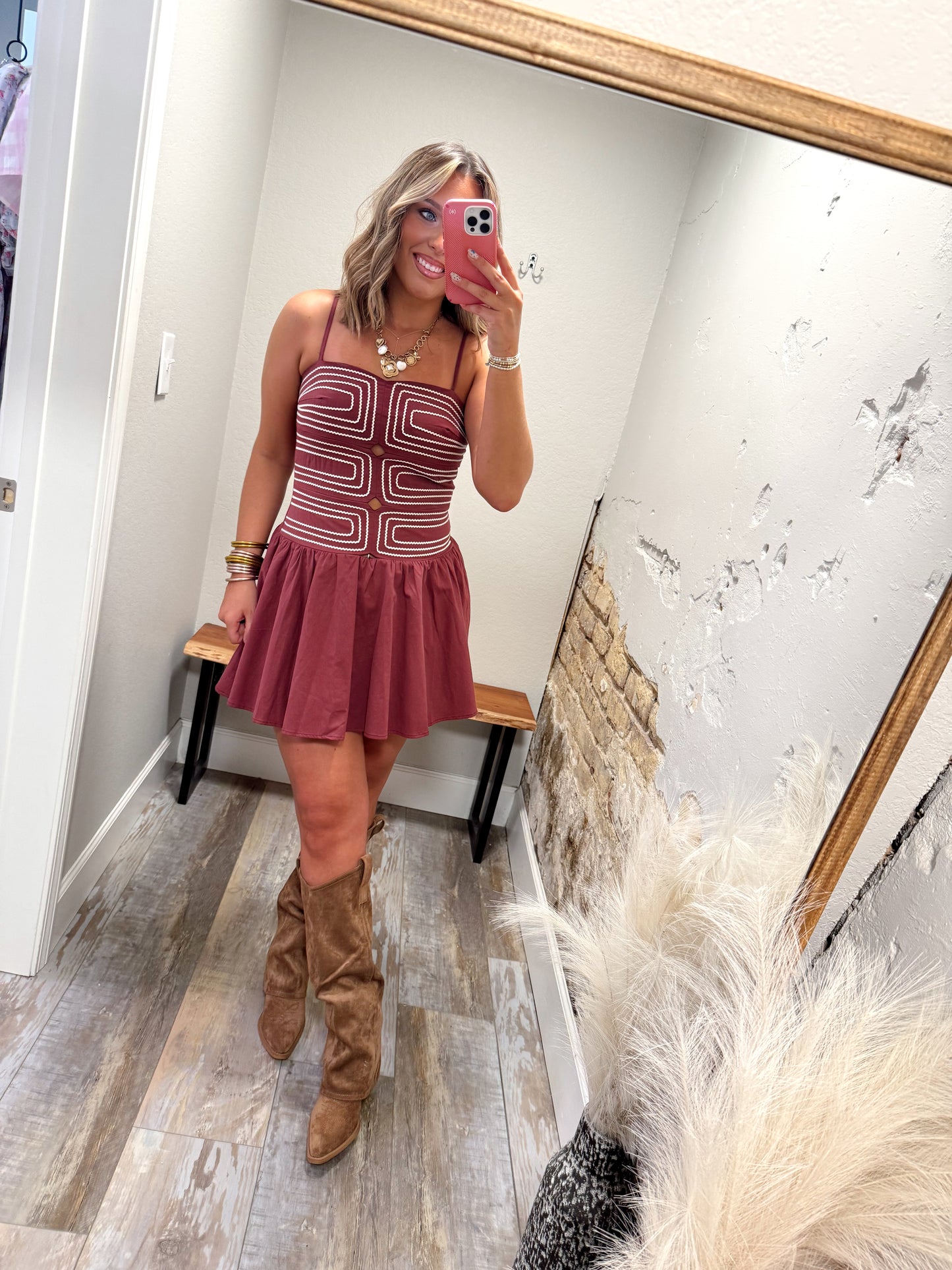 Maroon Muse Dress