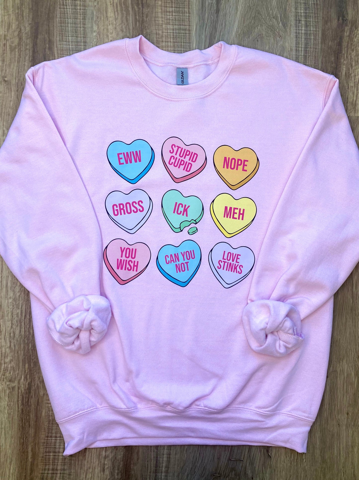 Anti-Valentine Candy Hearts Sweatshirt