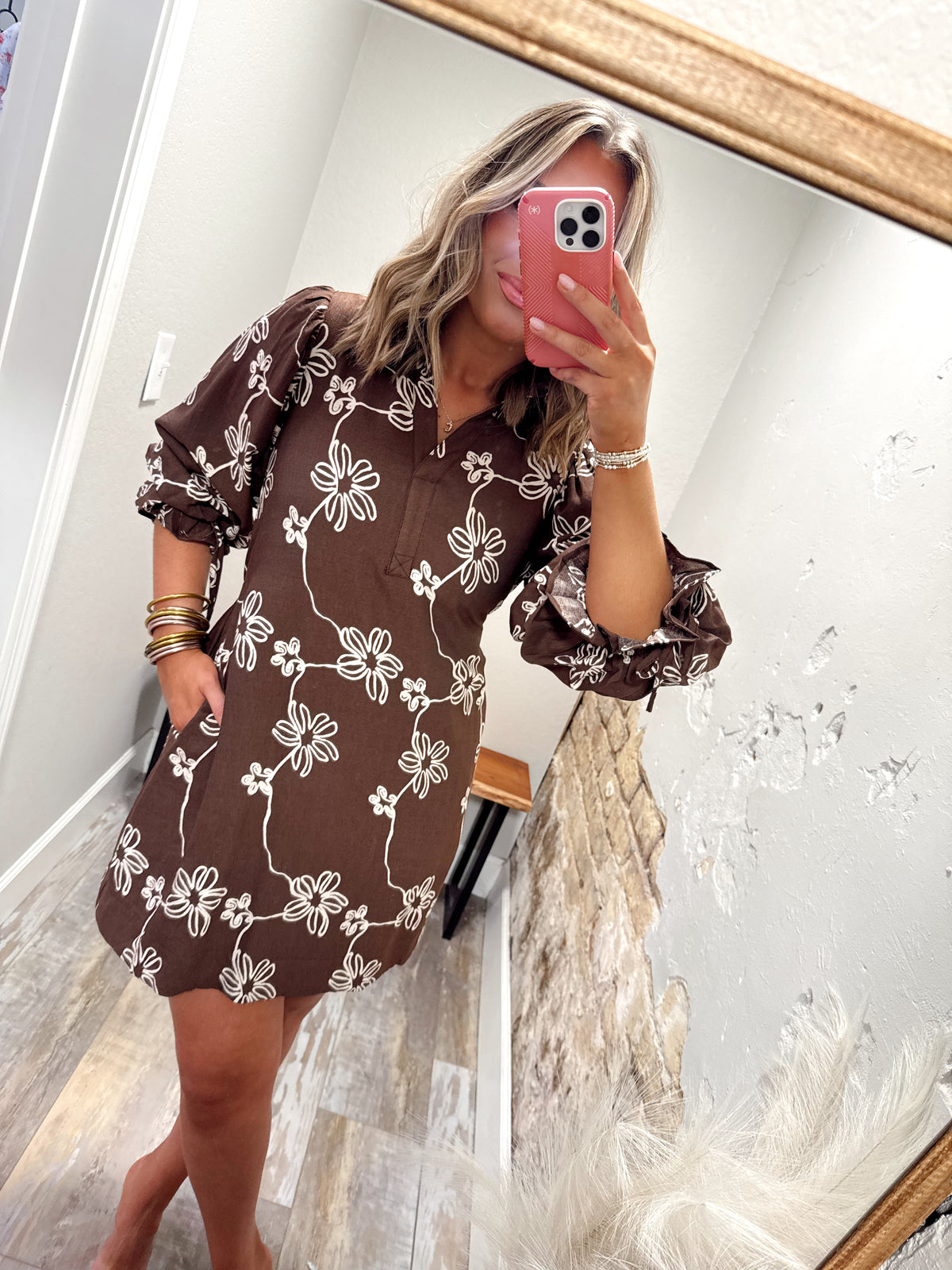 Oak + Ivory Dress - Brown