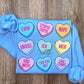 Anti-Valentine Candy Hearts Sweatshirt