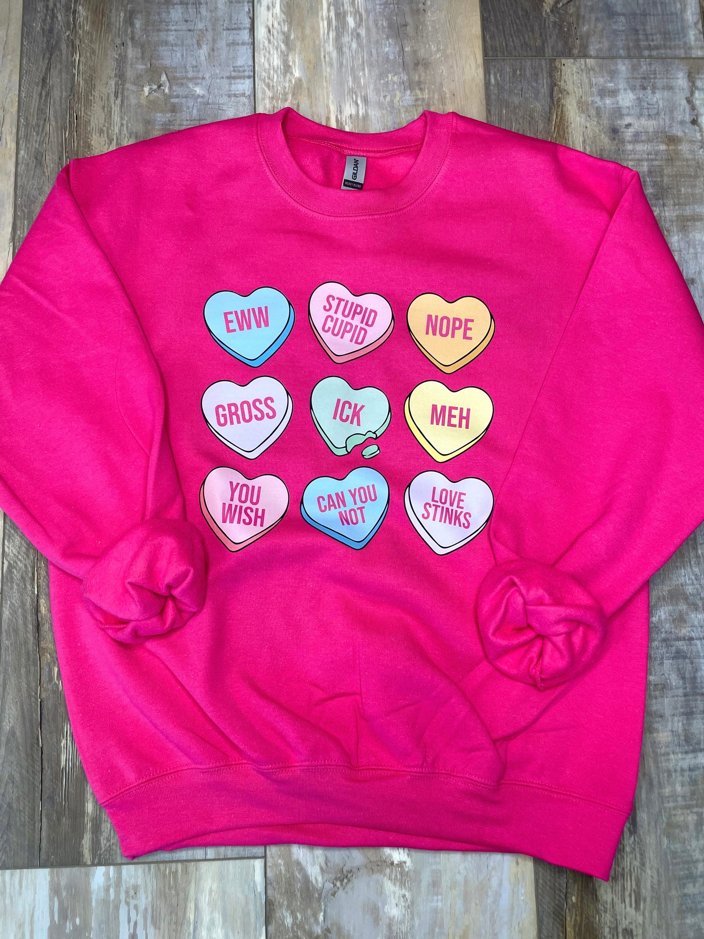 Anti-Valentine Candy Hearts Sweatshirt