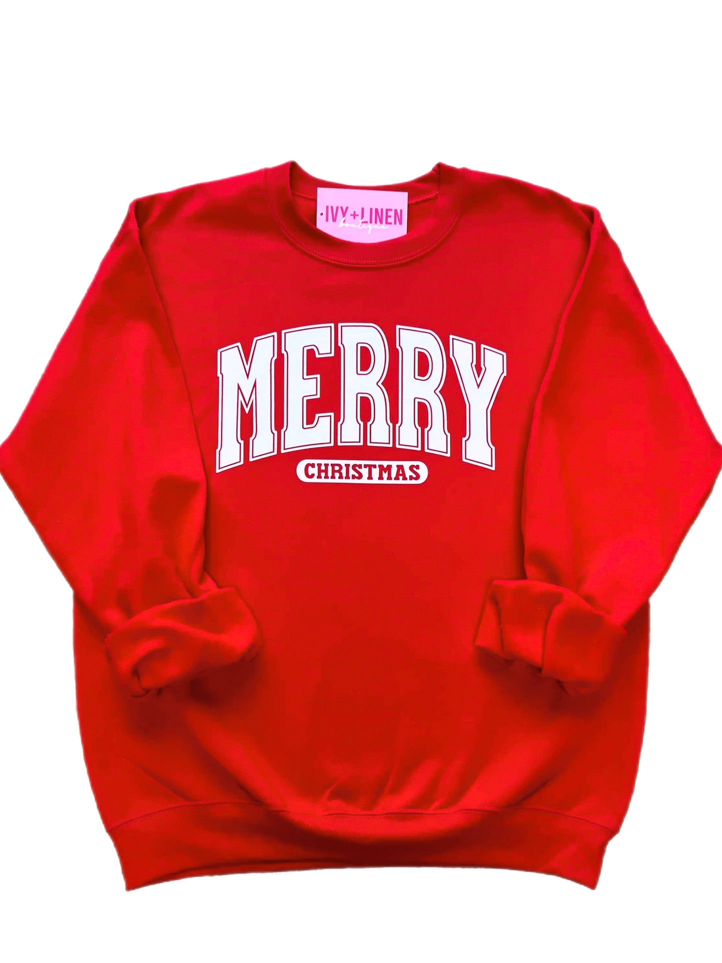 Merry Christmas Varsity Crewneck Sweatshirt