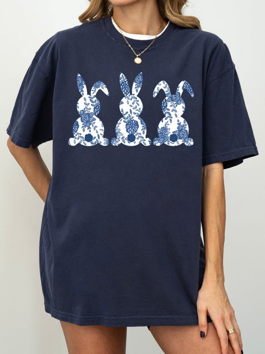 Blue Willow Bunnies Tee