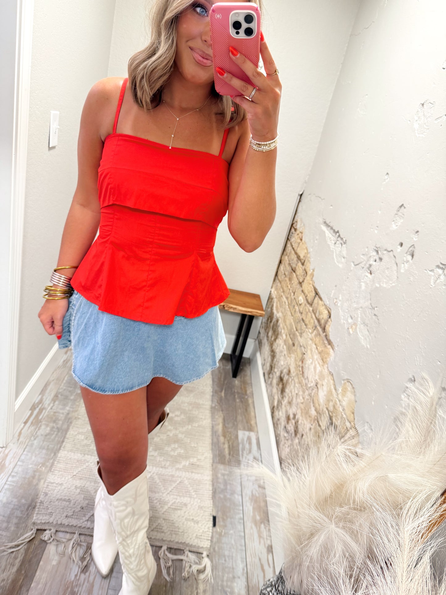 Oxford Nights Tank - Red