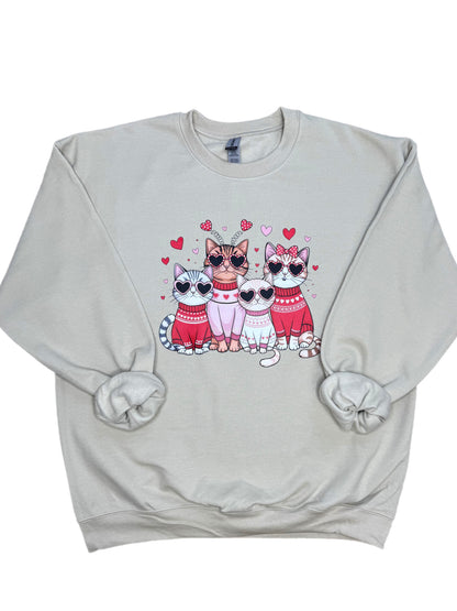 Cats Valentine's Day Sweatshirt