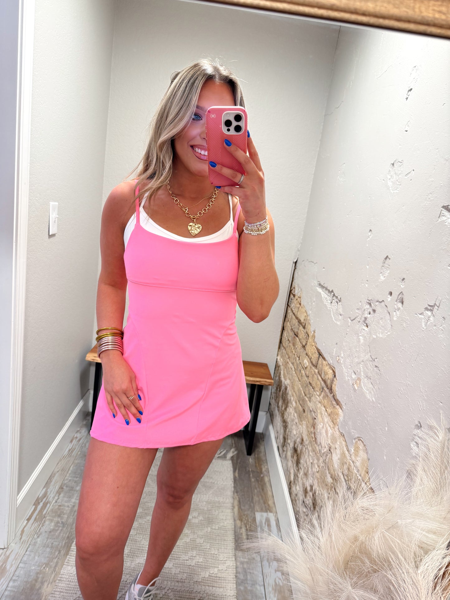 Double The Fun Dress - Pink