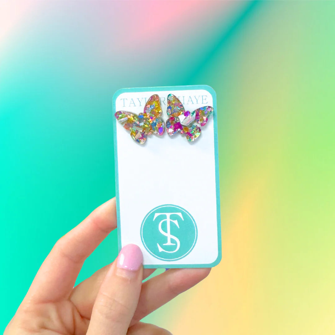 Acrylic Butterfly Studs