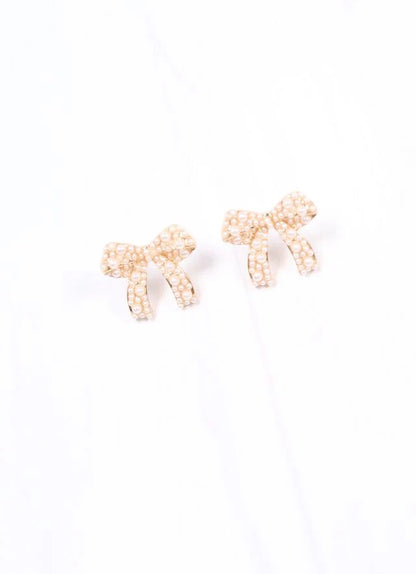 Paige Pearl Bow Earring