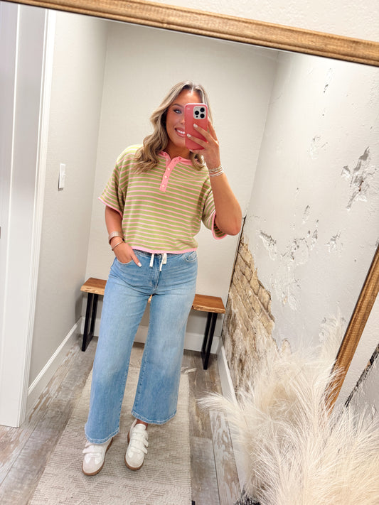Boardwalk Babe Top - Matcha