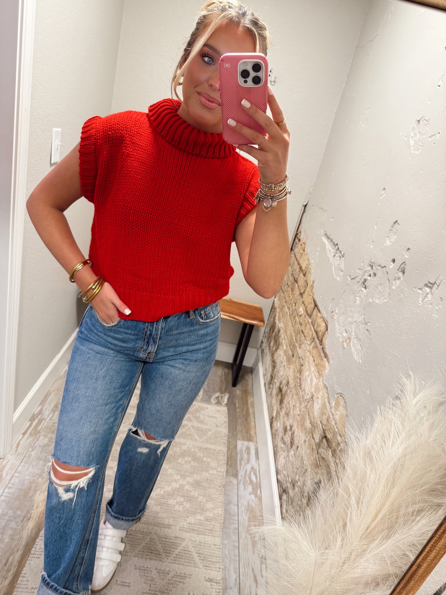 Warm Wishes Sweater - Red