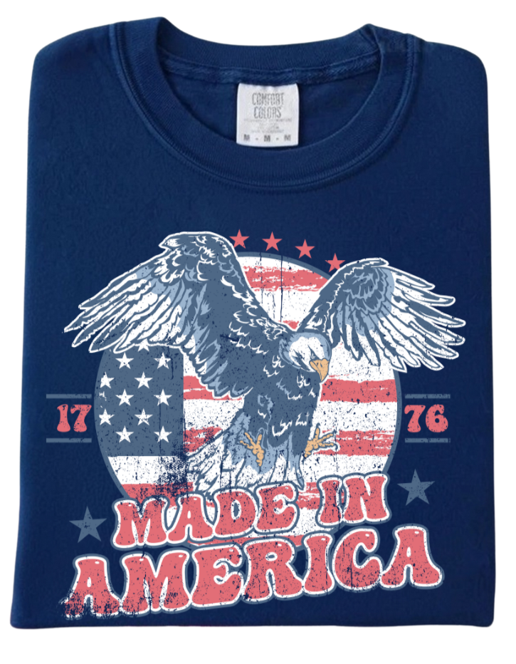 Distressed Made In America Tee