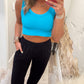 Tatum Cropped Tank - Blue