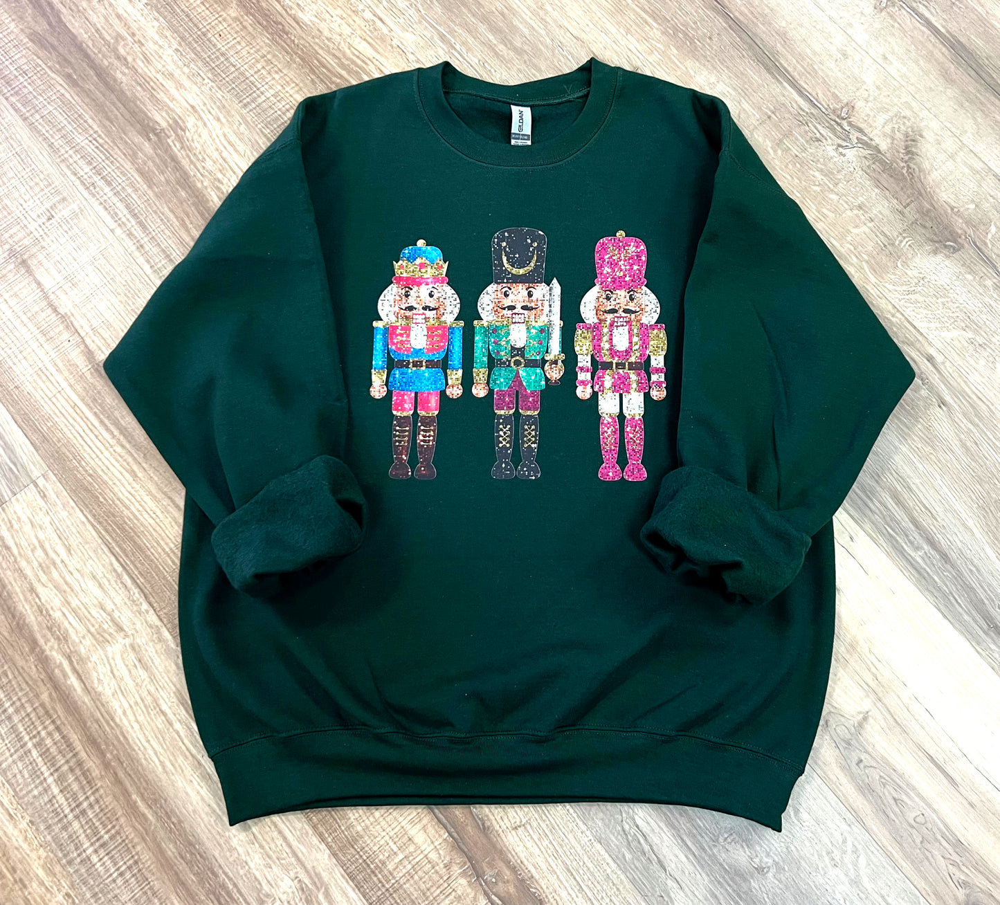 Faux Glitter Nutcracker Sweatshirt