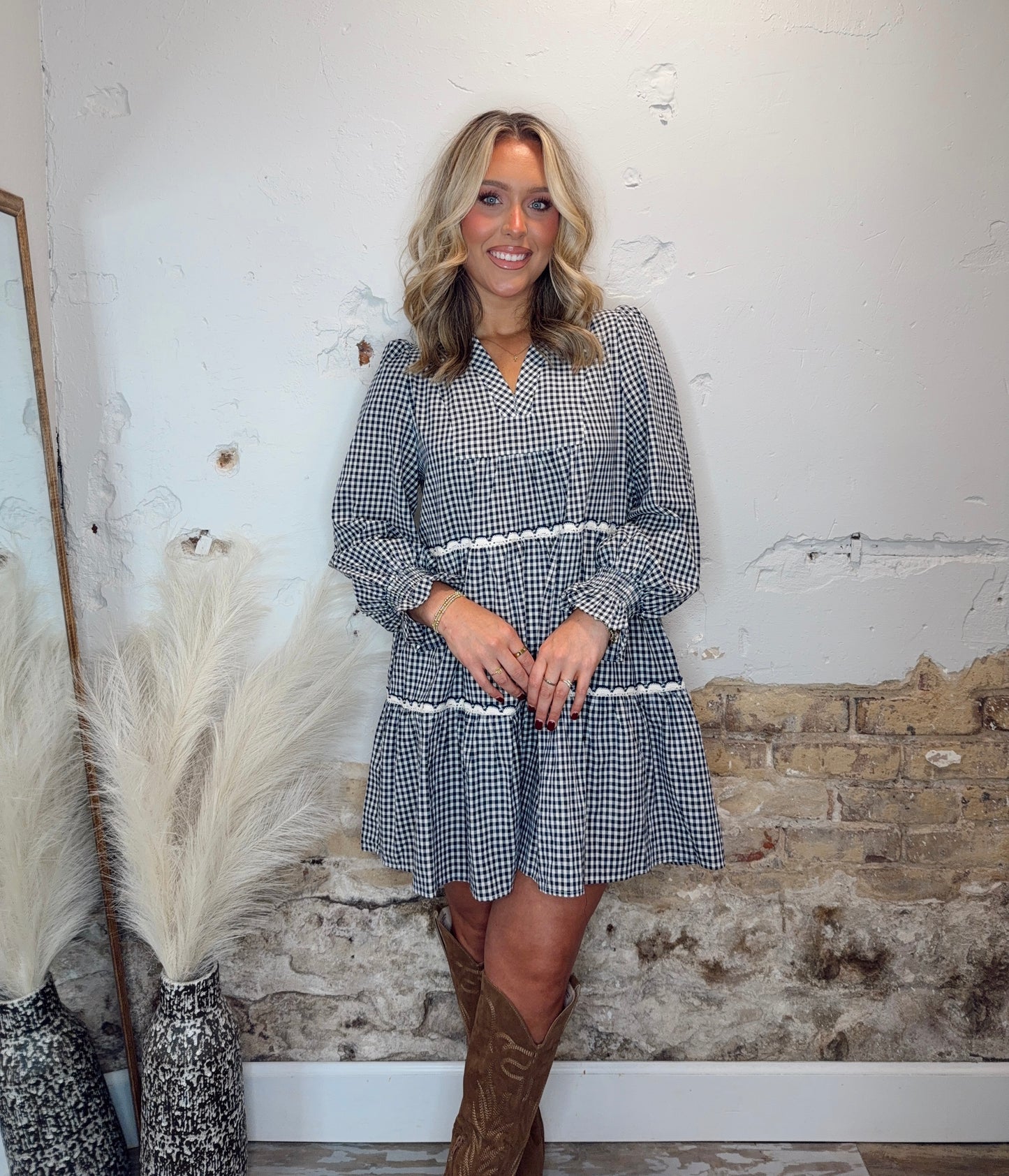 Gingham Sweetheart Dress