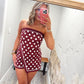 Saturday Social Romper - Maroon