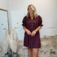 Vintage Mini Dress - Maroon