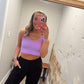 Tatum Cropped Tank - Neon Lavender