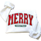 Merry Christmas Varsity Crewneck Sweatshirt