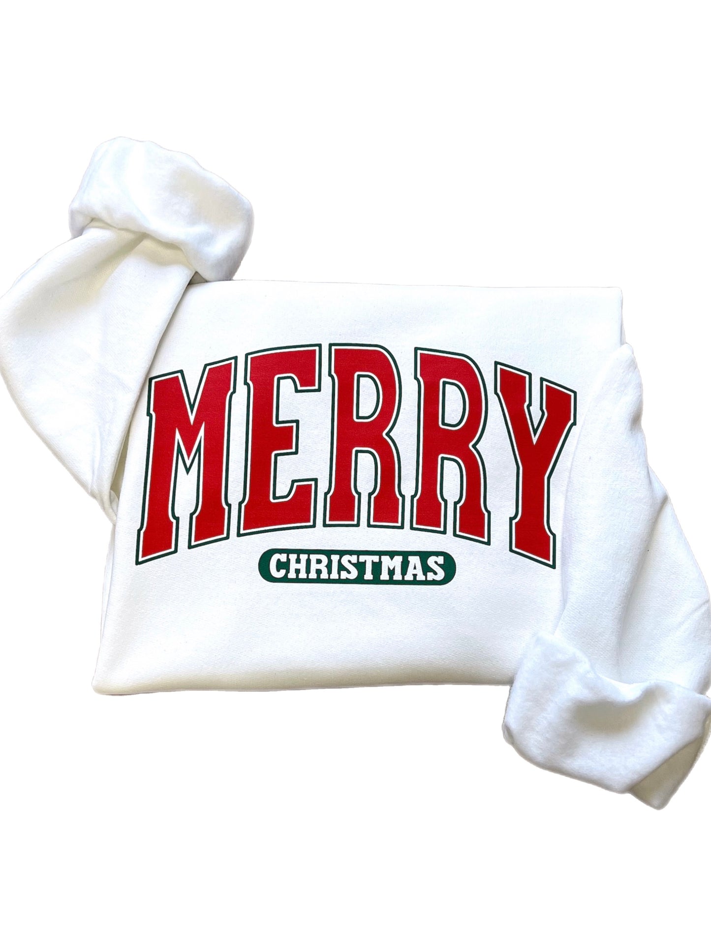 Merry Christmas Varsity Crewneck Sweatshirt