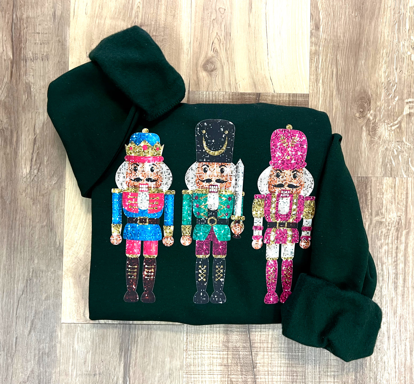 Faux Glitter Nutcracker Sweatshirt