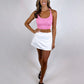Making Moves Tennis Skirt - White