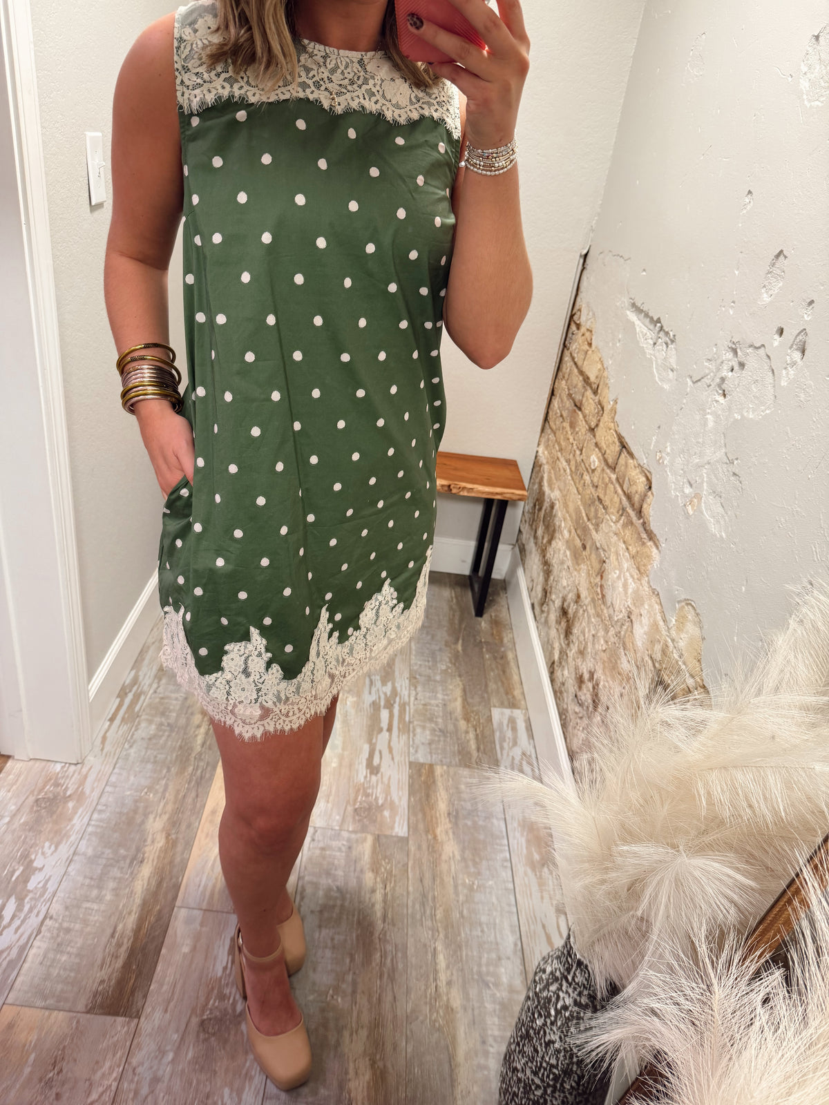 Mia Polka Dot Mini - Olive
