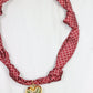 Scarf Charm Necklace - Maroon