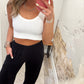 Tatum Cropped Tank - White