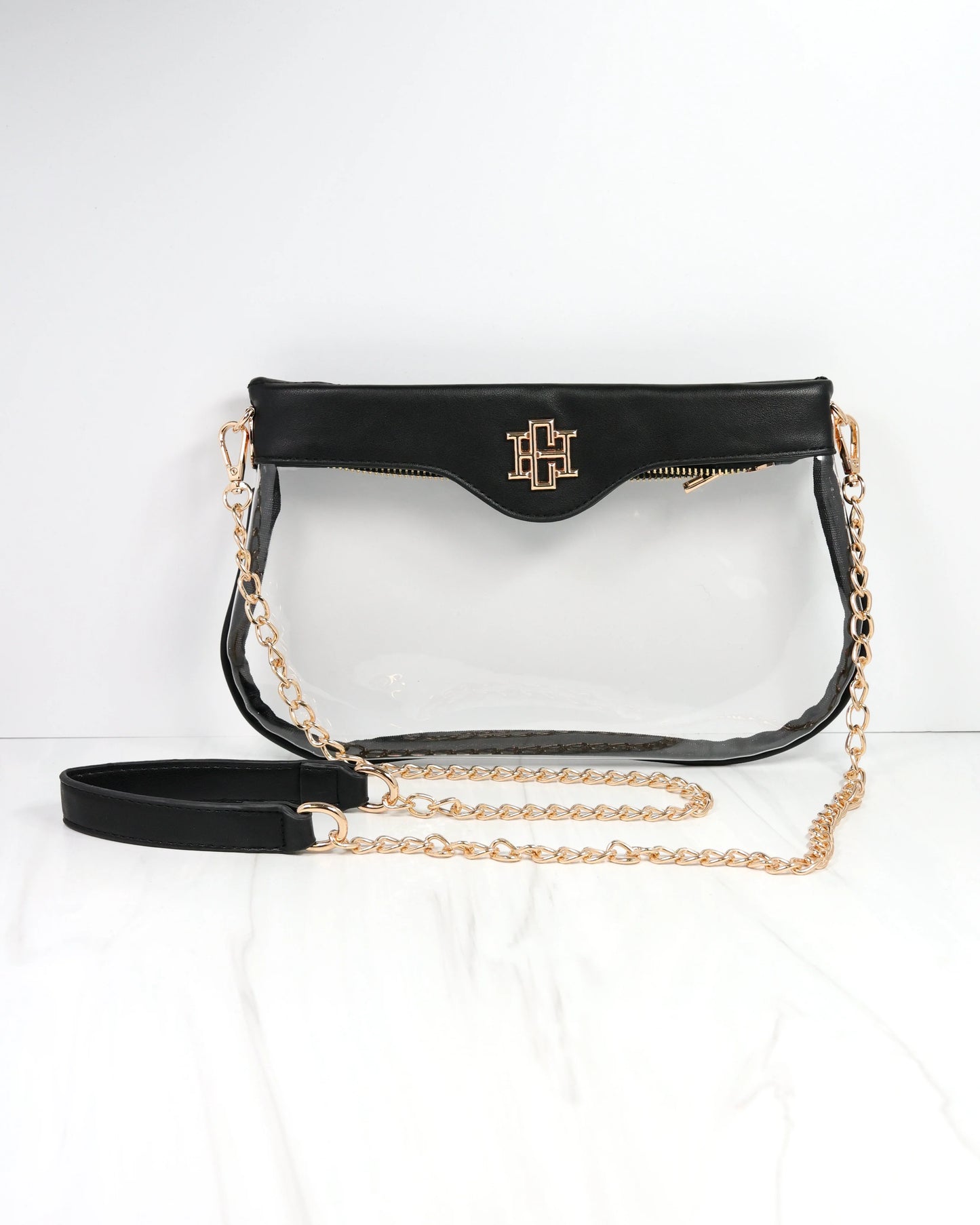 Madi Clear Crossbody - Black