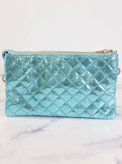 Claire Wristlet/Crossbody - Aqua