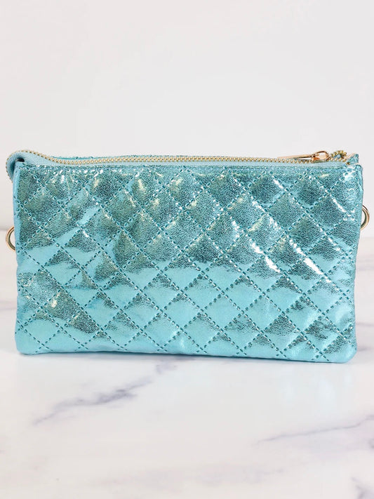 Claire Wristlet/Crossbody - Aqua