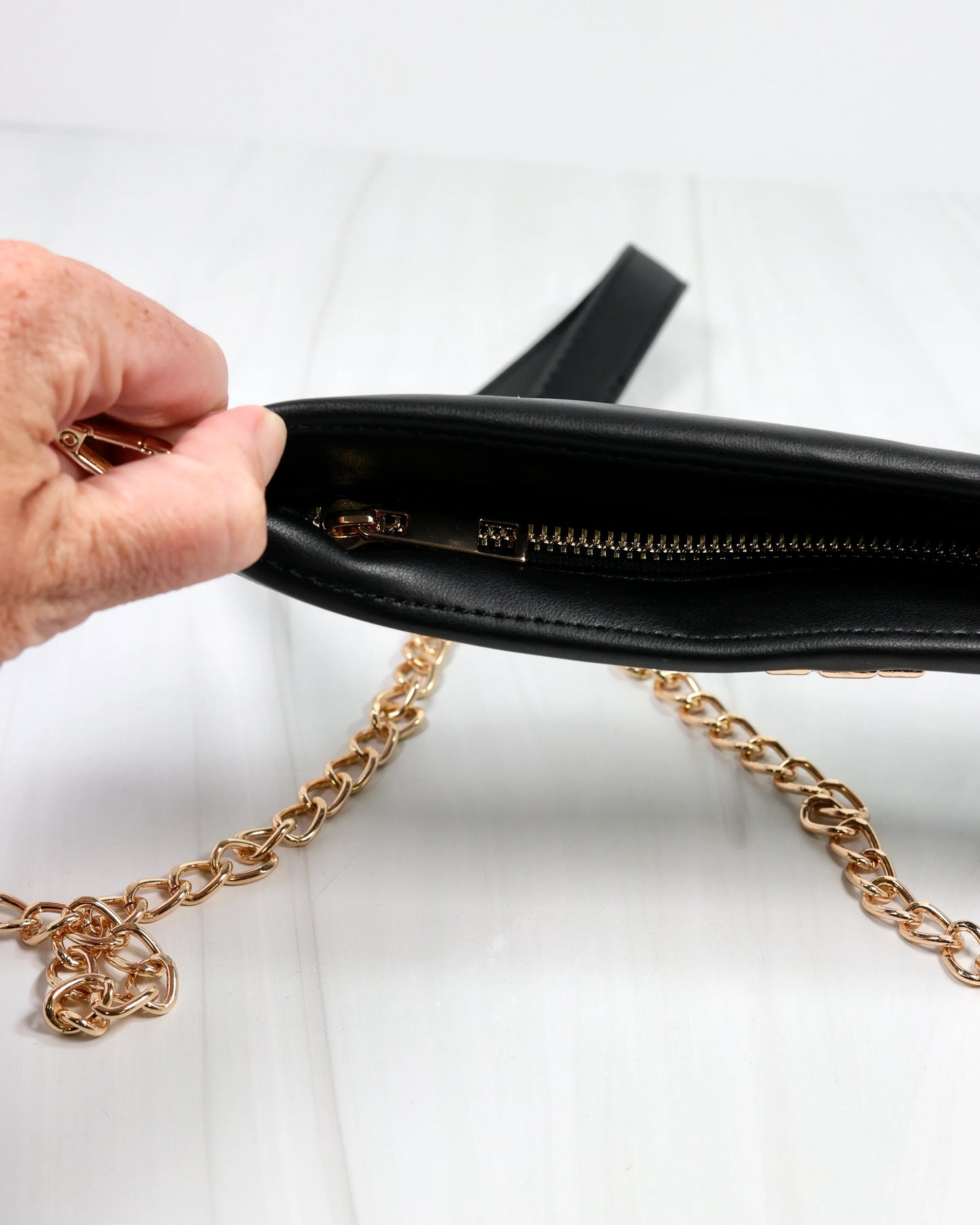 Madi Clear Crossbody - Black