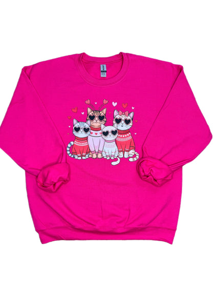 Cats Valentine's Day Sweatshirt