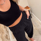 Tatum Cropped Tank - Black