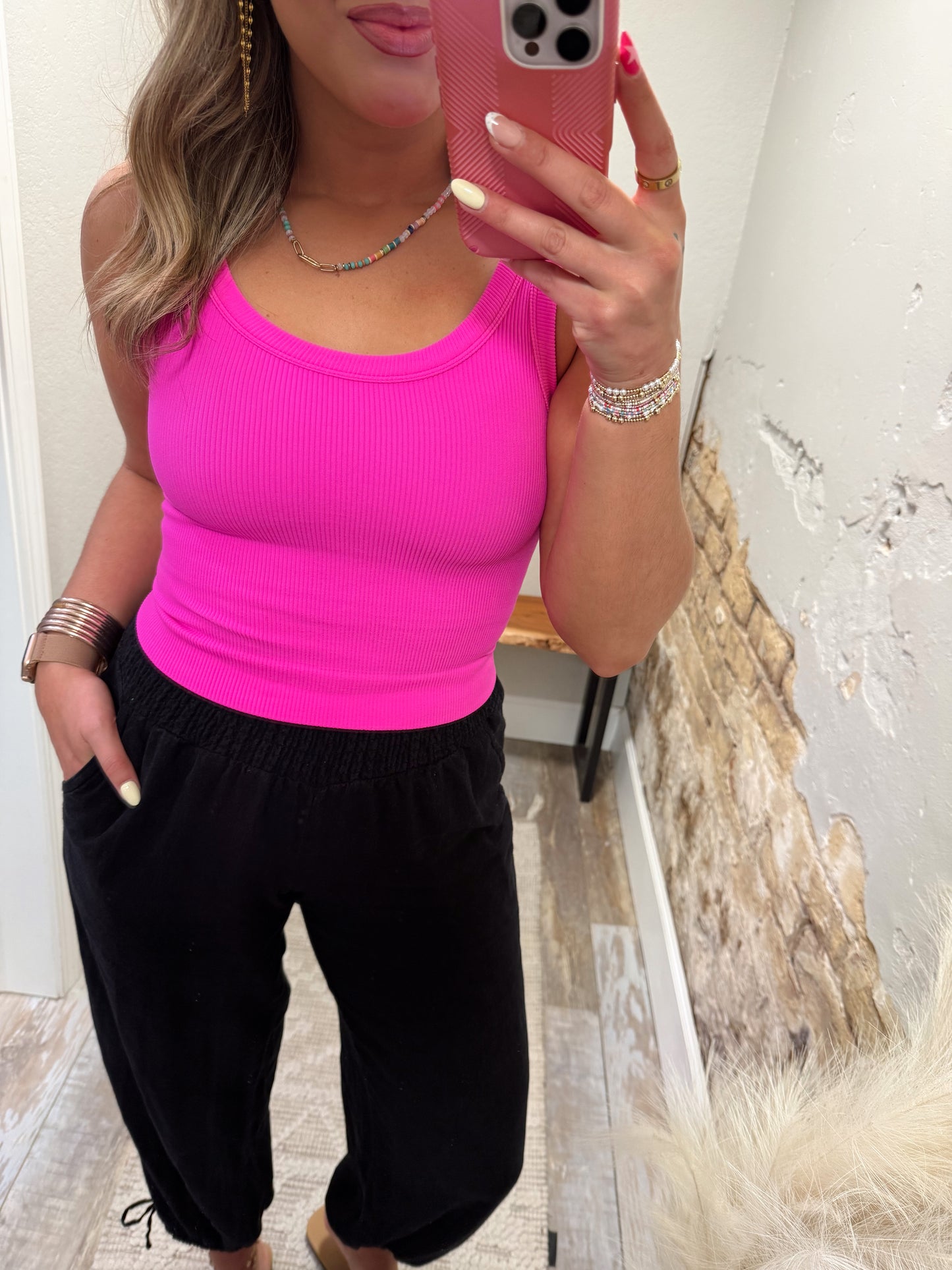 It Girl Tank - Hot Pink