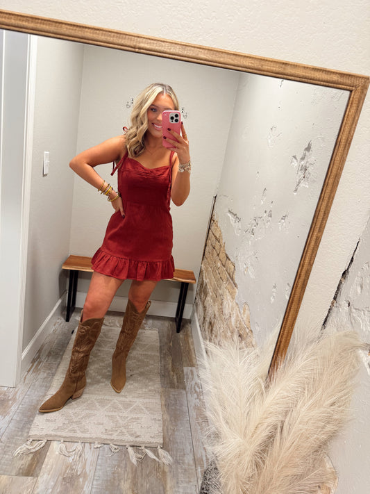 Bless Your Heart Dress - Maroon