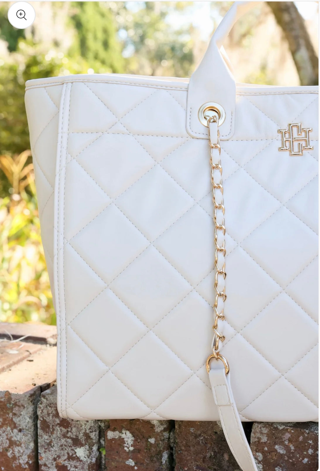 Melissa Tote Bag - Cream Quilted LD