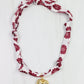 Scarf Charm Necklace - Maroon Floral