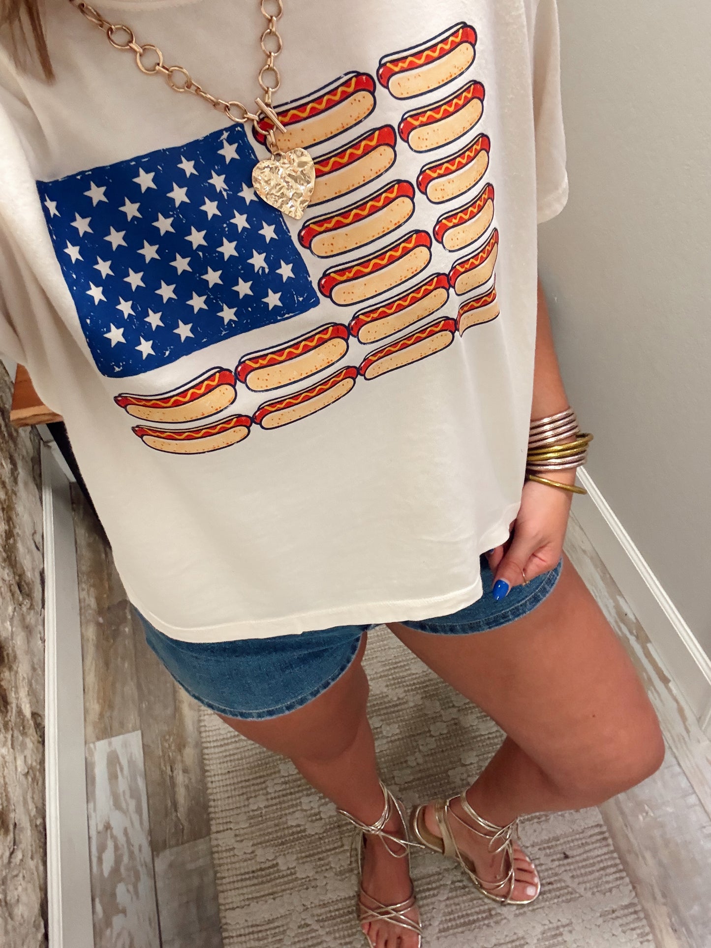 4th Of July Cropped Tees