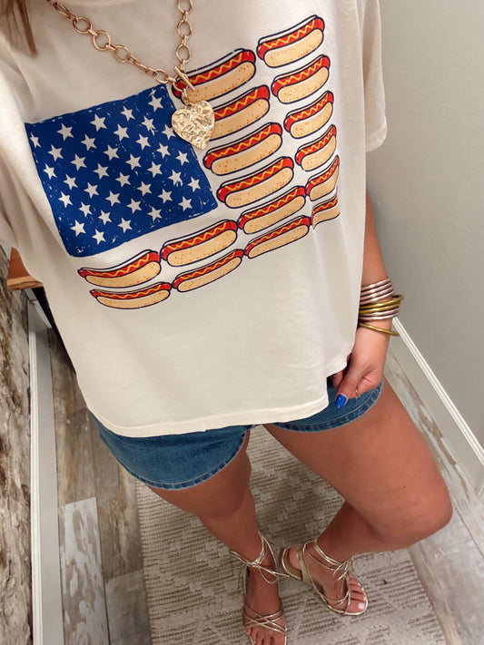 4th Of July Cropped Tees