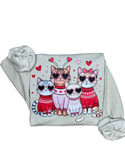 Cats Valentine's Day Sweatshirt