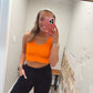 Tatum Cropped Tank - Neon Orange