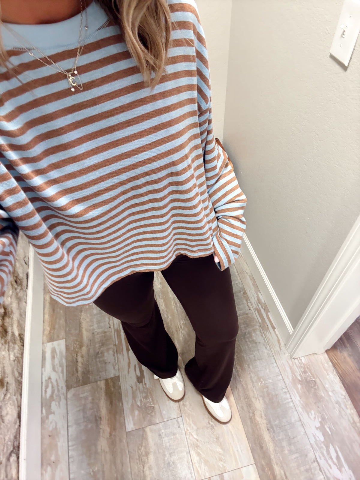 Daydream Strip Top - Blue/Brown