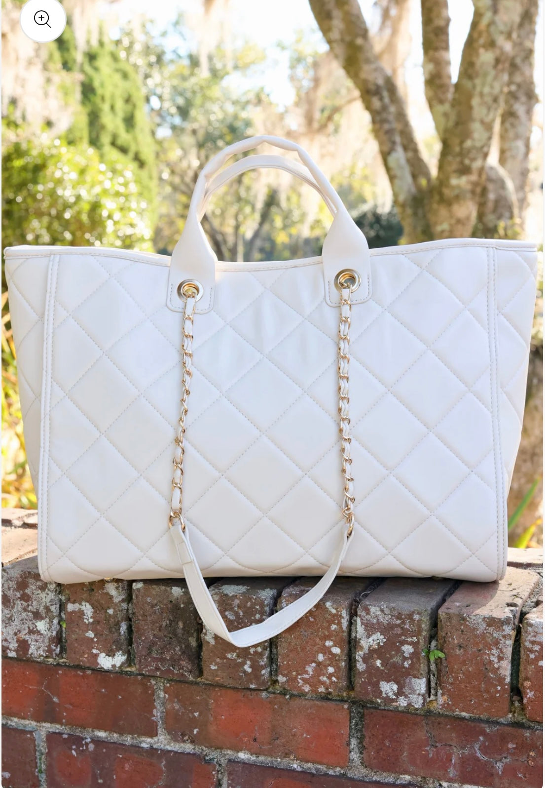 Melissa Tote Bag - Cream Quilted LD