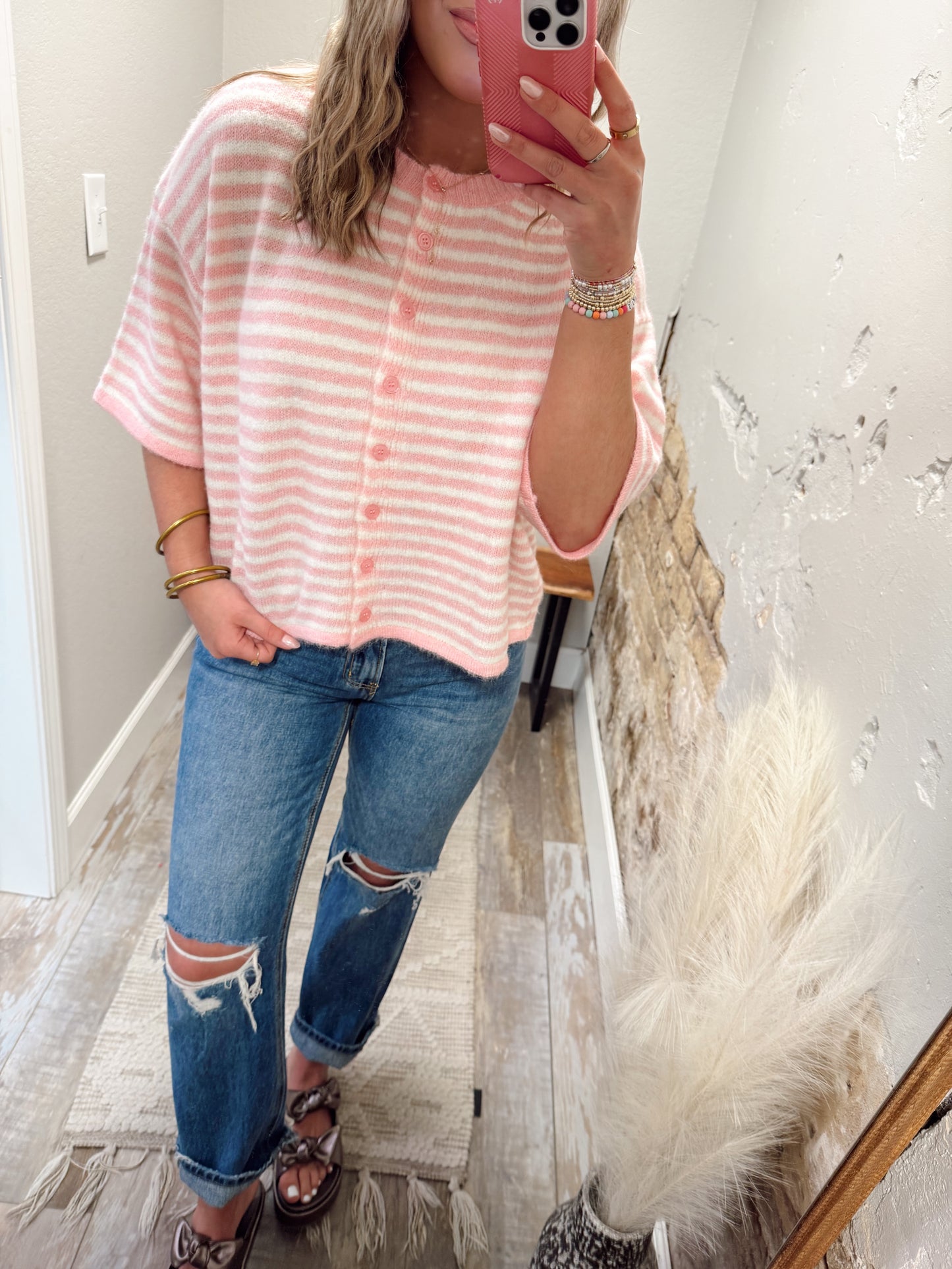 Sweet Spring Cardigan - Pink