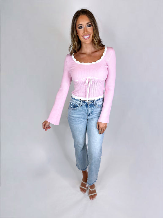 Girls Day Knit Top - Pink