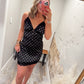 Sofia Satin Slip Dress - Black
