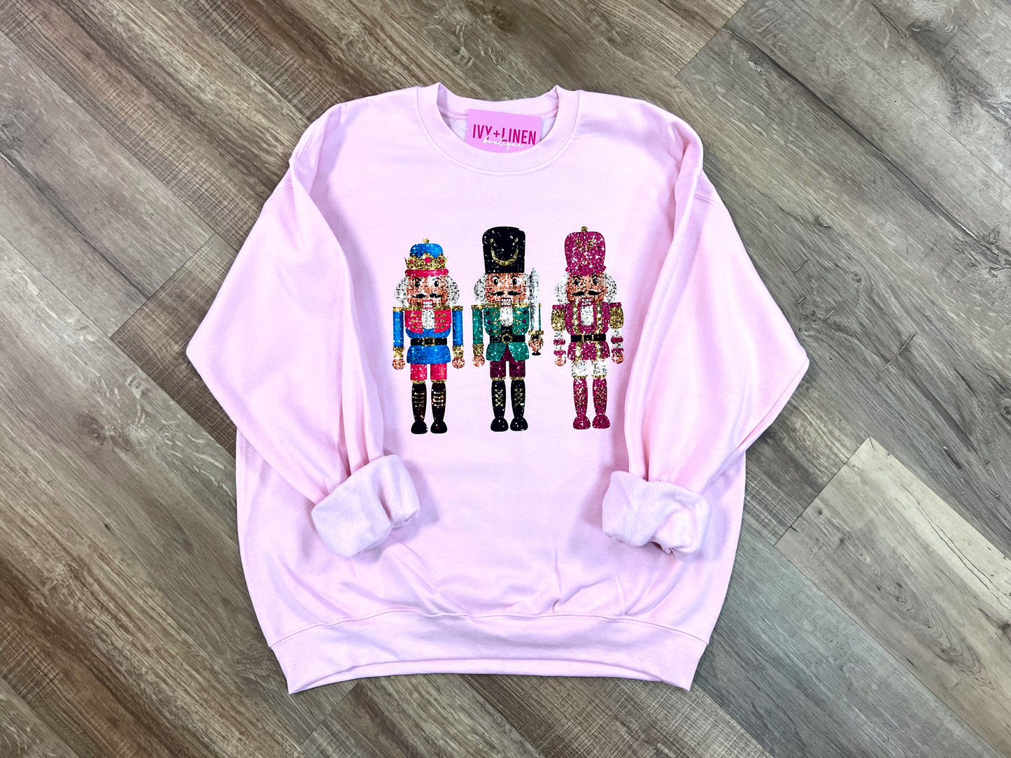 Faux Glitter Nutcracker Sweatshirt